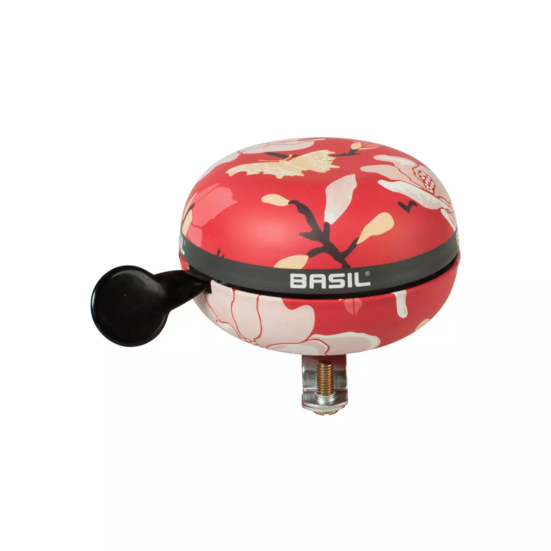 Zvonček na bicykel BASIL BIG BELL MAGNOLIA 80mm, poppy red (NEW) BAS-50480