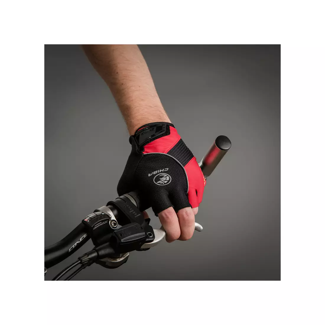 CHIBA cyklistické rukavice bioxcell červené 3060120
