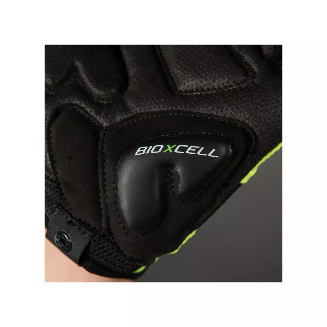 CHIBA cyklistické rukavice bioxcell neónovo žltá 3060120