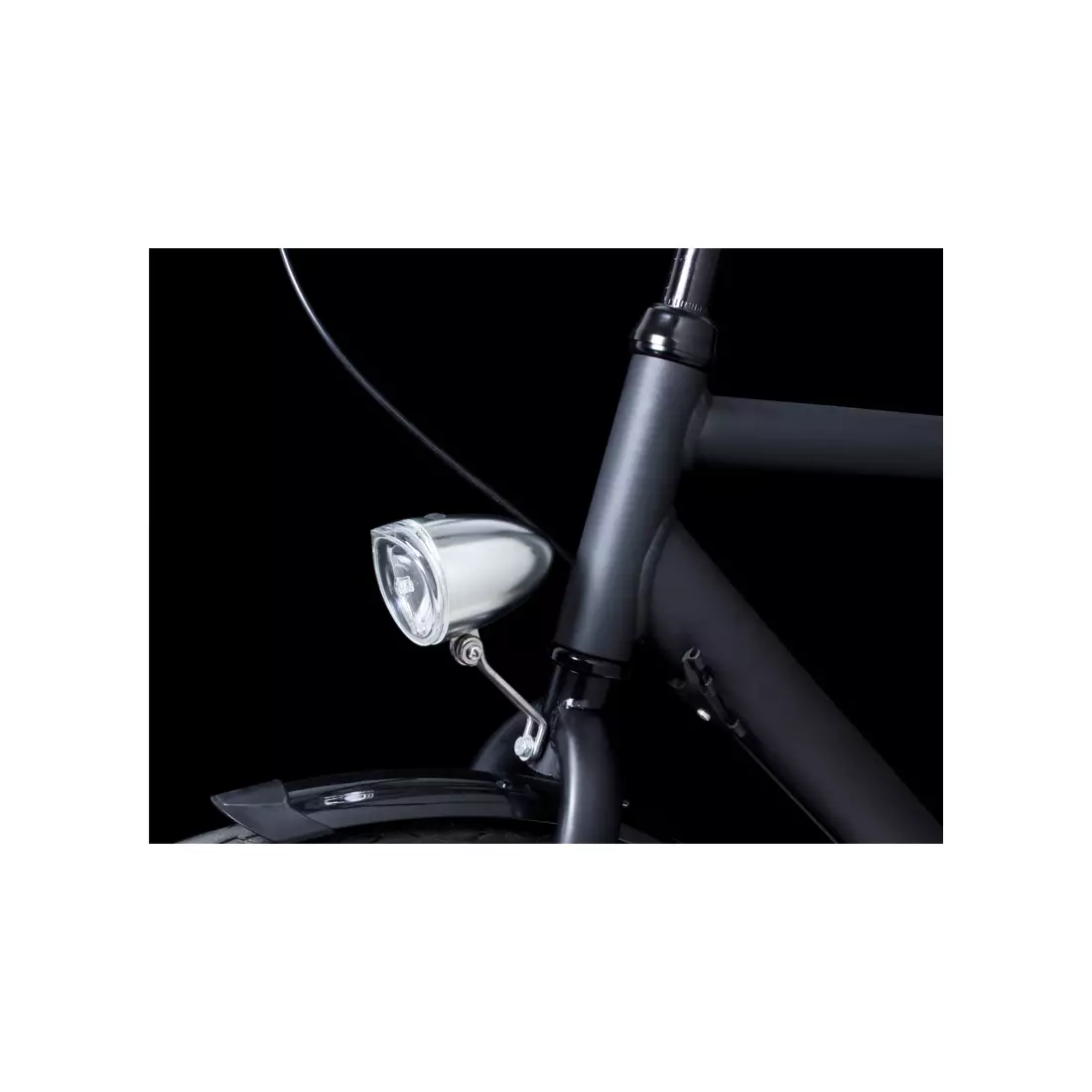 Predné svietidlo na bicykel SPANNINGA TRENDO XB 10 luxov/50 lúmenov + batéria chrom (NEW) SNG-H044322