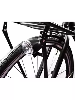Predné svietidlo na bicykel SPANNINGA TRENDO XB 10 luxov/50 lúmenov + batéria čierna  SNG-H044320