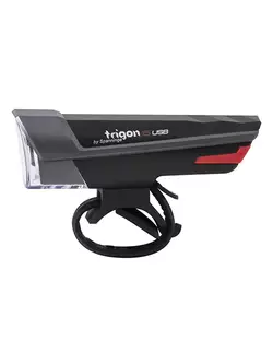 Predné svietidlo na bicykel SPANNINGA TRIGON 15 lux/80 lumenov USB čierna SNG-999154