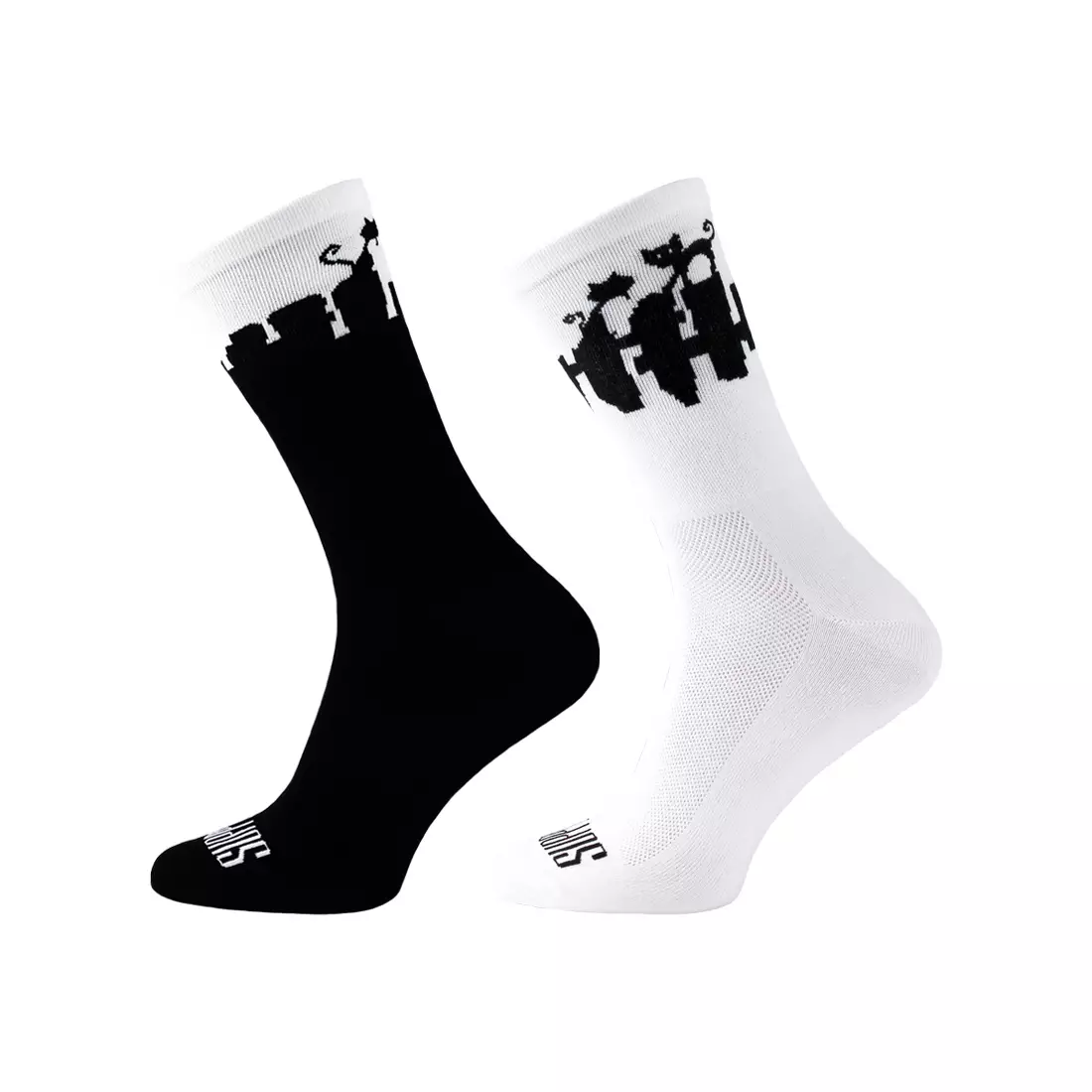 SUPPORTSPORT ponožky CATS BLACK WHITE 