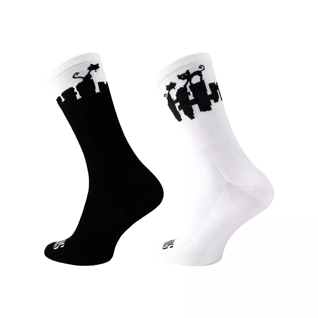 SUPPORTSPORT ponožky CATS BLACK WHITE 
