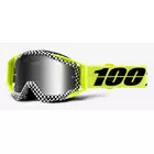 100% cyklistické okuliare Racecraft Andre (strieborné zrkadlové Anti-Fog sklá + číre Anti-Fog sklá + 10 krytov na sklá) STO-50110-315-02
