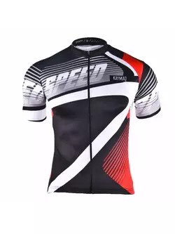 KAYMAQ M27 SPEED pánsky cyklistický dres, krátky rukáv, čierno-červený