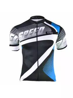 KAYMAQ M27 SPEED pánsky cyklistický dres s krátkym rukávom, čierno-modrý