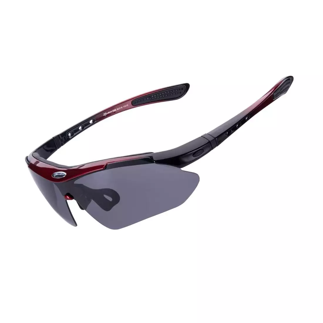 RockBros 10001 Okuliare na bicykel / šport, polarizované 5 vymeniteľných šošoviek, čierne a červené