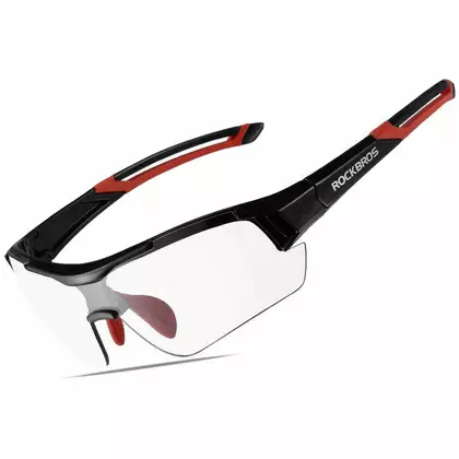 Rockbros 10112 Fotochromatické cyklistické / športové okuliare, čierne a červené