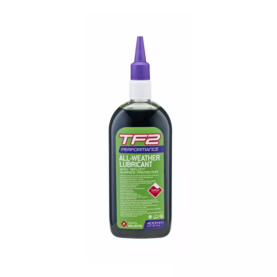 WELDTITE reťazový olej tf2 performance teflon all weather (suché a mokré podmienky) 400ml WLD-03074