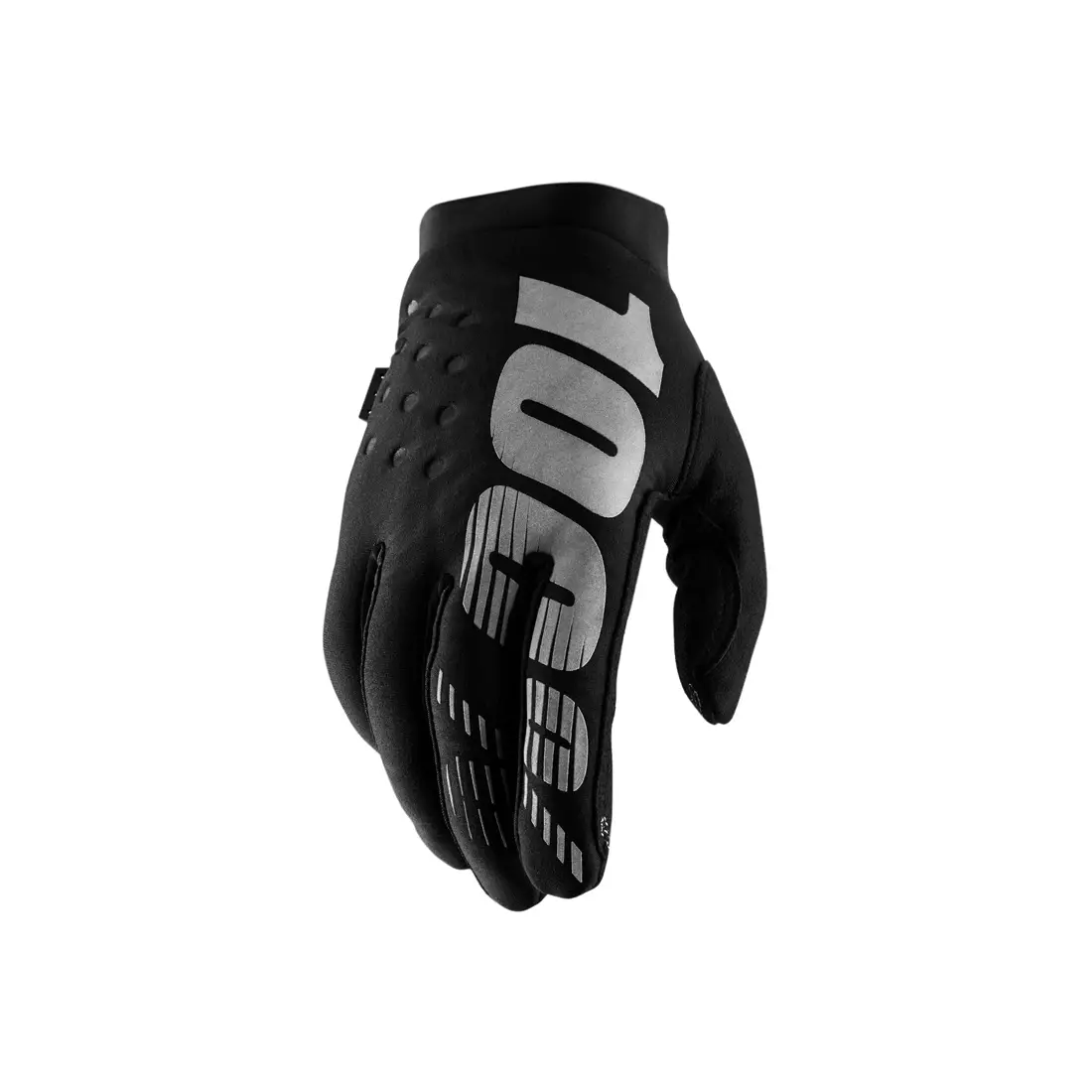 100% cyklistické rukavice brisker cold weather čierna STO-10016-057-12