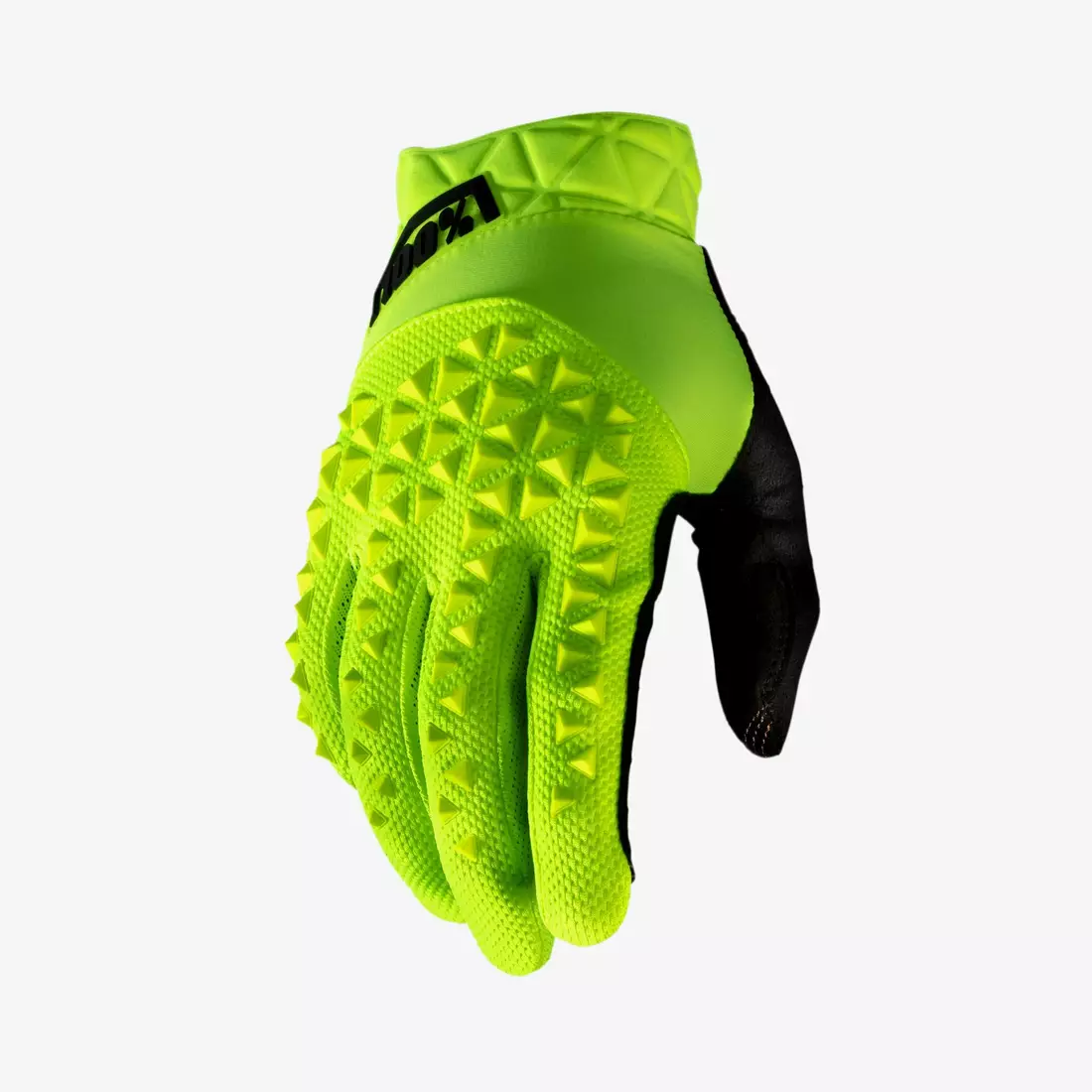 100% cyklistické rukavice geomatic žltý fluór STO-10022-004-12