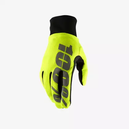 100% cyklistické rukavice hydromatic neónovo žltá STO-10011-004-12