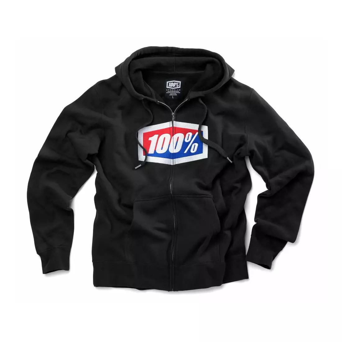 100% pánska športová mikina official hooded zip black STO-36005-001-10