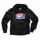 100% pánska športová mikina official hooded zip black STO-36005-001-10