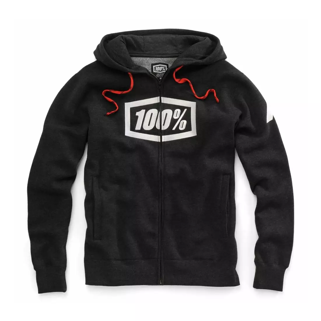 100% pánska športová mikina syndicate hooded zip black heather white STO-36017-181-10