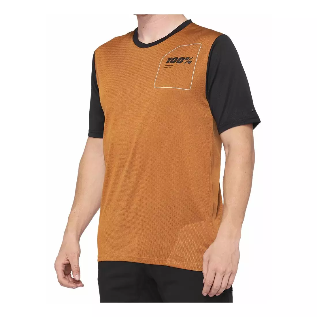 100% pánske tričko s krátkym rukávom ridecamp terracotta black STO-41401-323-10