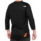100% pánske tričko s rukávom 3/4 airmatic black orange STO-41313-260-10