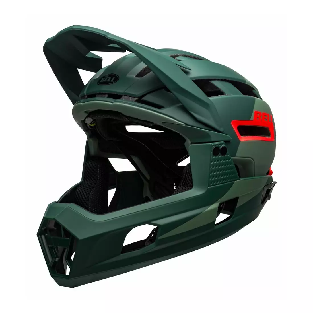 BELL SUPER AIR R MIPS SPHERICAL celotvárová cyklistická prilba, matte gloss green infrared