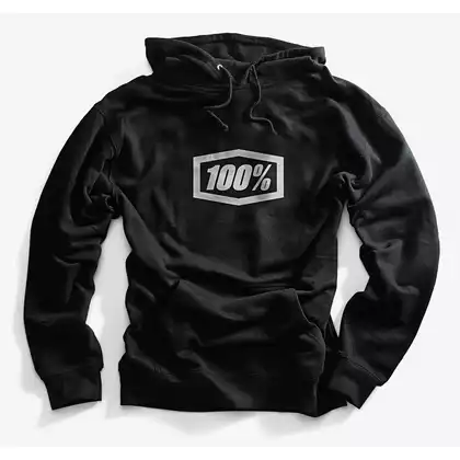 Bluza męska 100% ESSENTIAL Hooded Pullover Sweatshirt Black roz. S (NEW) STO-36007-001-10