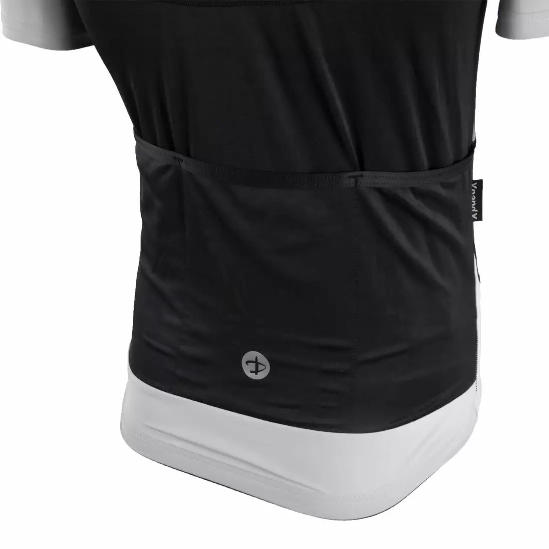 DEKO BURAQ pánsky cyklistický dres, krátky rukáv čierno-biely