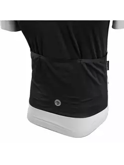 DEKO BURAQ pánsky cyklistický dres, krátky rukáv čierno-biely