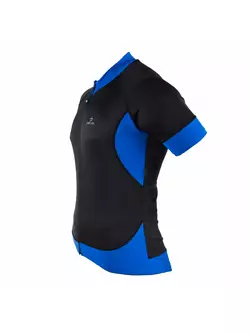 DEKO BURAQ pánsky cyklistický dres, krátky rukáv čierny / modrý