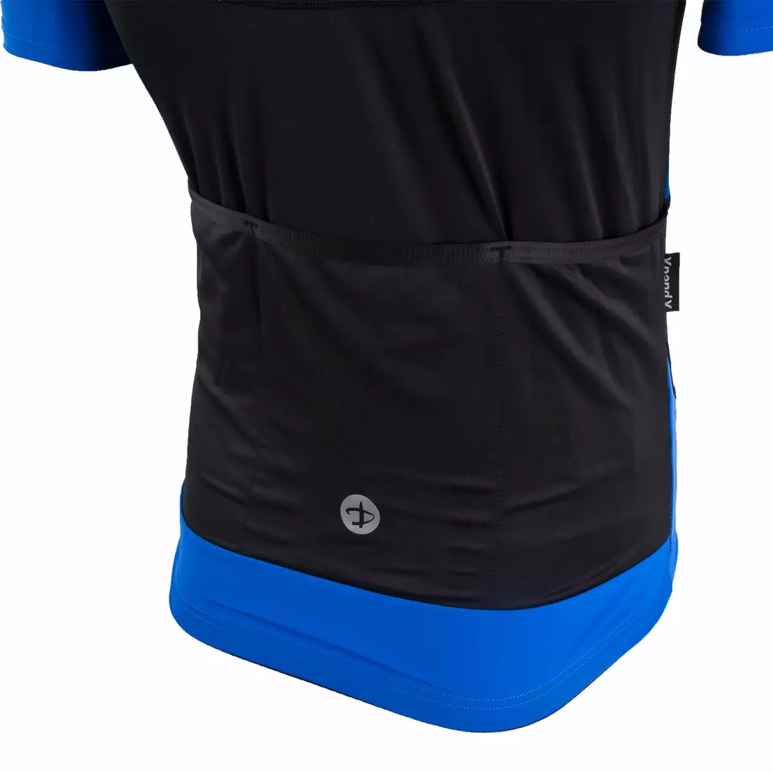DEKO BURAQ pánsky cyklistický dres, krátky rukáv čierny / modrý