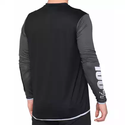 100% pánske tričko s dlhým rukávom r-core x black white STO-41002-011-10