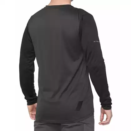 100% pánske tričko s dlhým rukávom ridecamp black charcoal STO-41402-181-10
