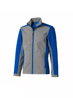Softshell VESPER športová bunda, šedo-modrá