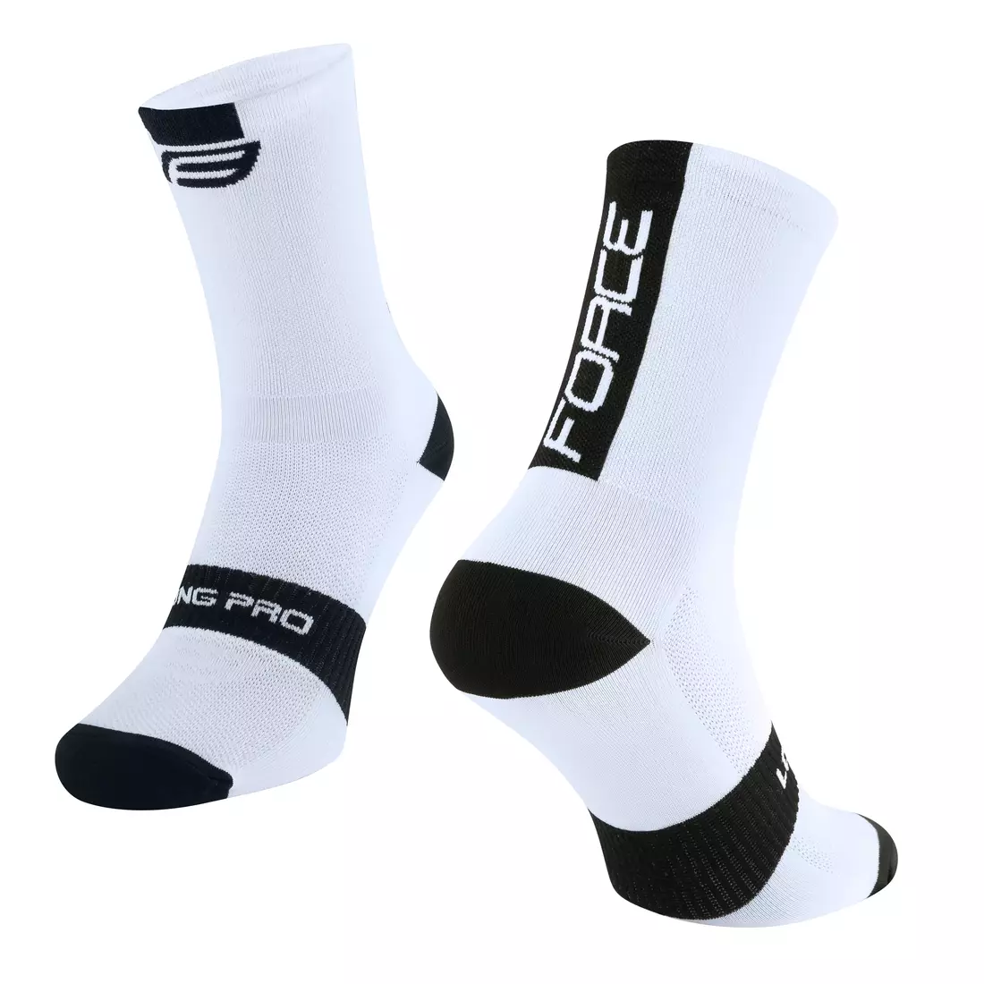 FORCE LONG PRO Cyklistické / športové ponožky white 9009055