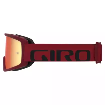 GIRO Cyklistické okuliare tazz mtb červené čierne (farebné sklo AMBER S3 + priehľadné sklo S0) držiak na karabíny GR-7097841