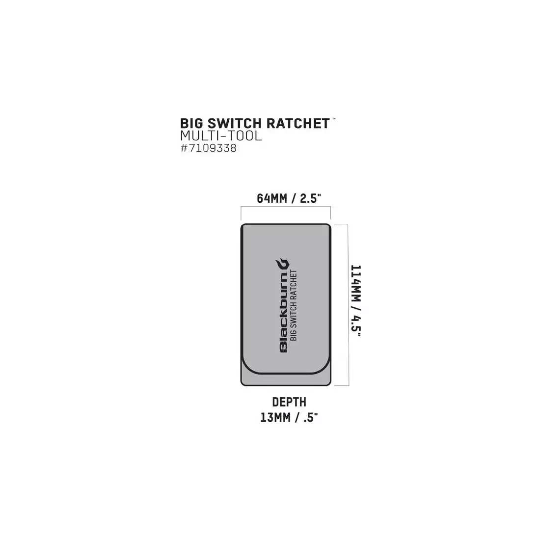 BLACKBURN praktický kľúč na bicykel BIG SWITCH RATCHET MULTI TOOL BBN-7109338