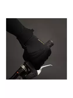 CHIBA CLASSIC zimné cyklistické rukavice, black/gold