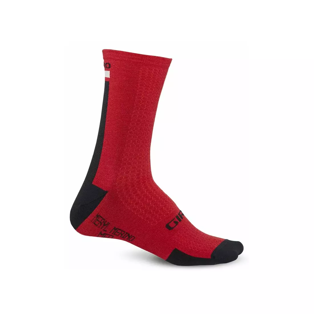 GIRO cyklistické ponožky hrc + merino wool dark red black grey GR-7085804