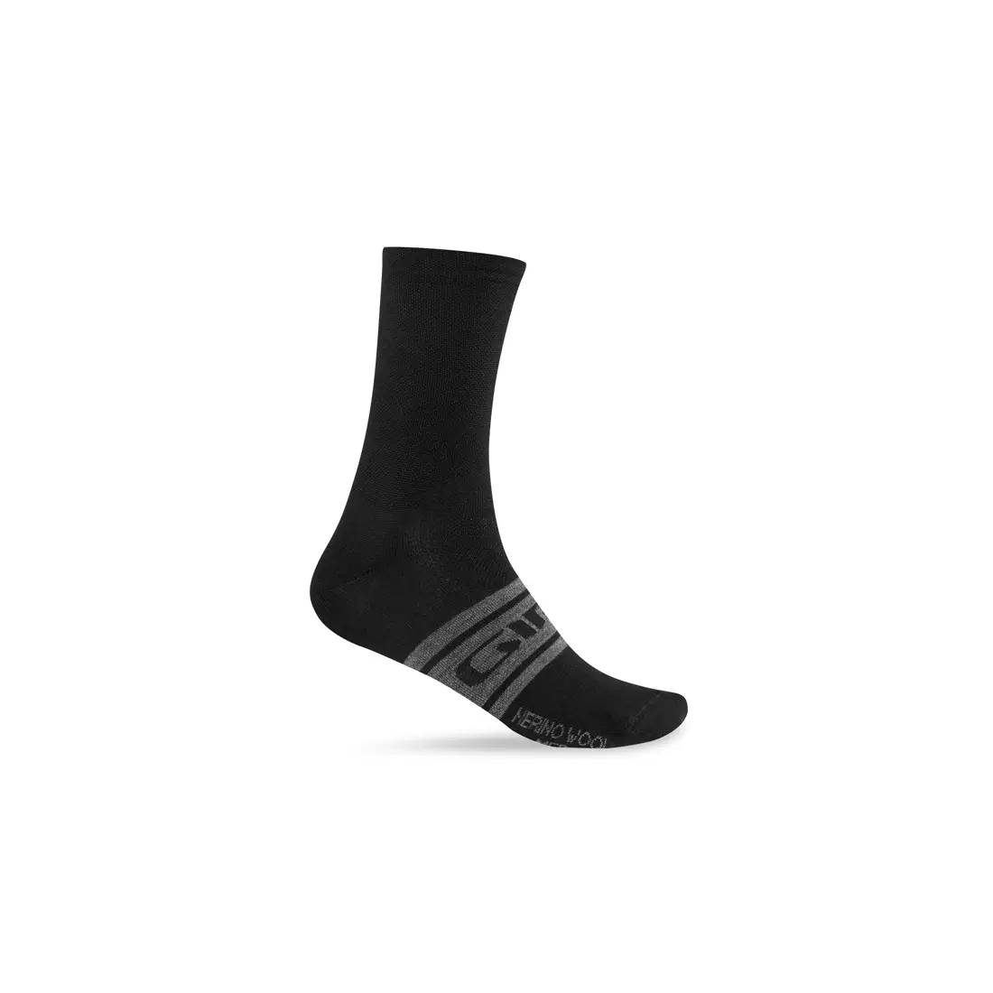GIRO cyklistické ponožky seasonal merino wool black charcoal GR-2038529