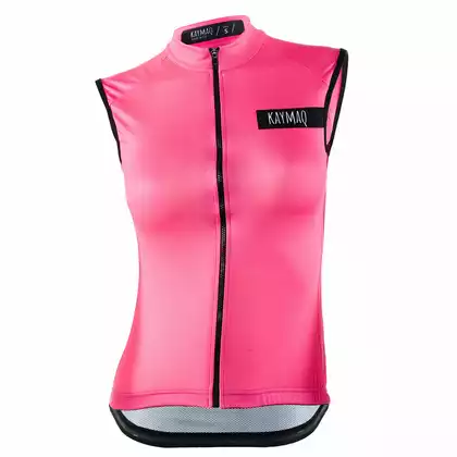 KAYMAQ SLEEVELESS damska koszulka rowerowa bez rękawów 01.218, różowa