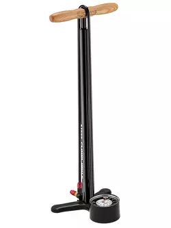 LEZYNE podlahová pumpa na bicykel STEEL FLOOR DRIVE TALL ABS-1 PRO CHUCK 220psi čierna LZN-1-FP-SFLDR-V7T04