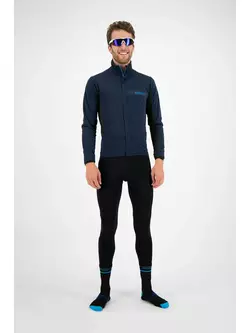 ROGELLI BARRIER Pánska ľahká zimná softshellová bunda na bicykel, modrá
