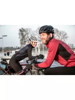 ROGELLI CONTENTA dámska ľahká zimná cyklistická bunda, tmavomodrá, čierna a ružová 