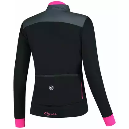 ROGELLI CONTENTA dámska ľahká zimná cyklistická bunda, sivo-ružová
