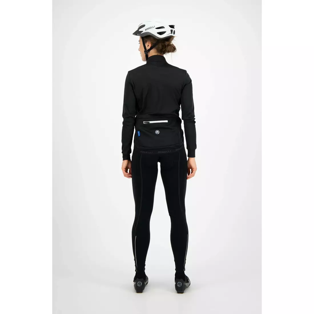 ROGELLI PESARA dámska zimná cyklistická bunda, čierna a biela