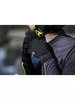 ROGELLI QLIMATE prechodné zateplené univerzálne rukavice na bicykel, čierne