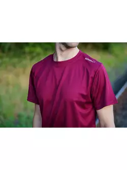 ROGELLI RUN PROMOTION pánska športová košeľa s krátkym rukávom, bordó