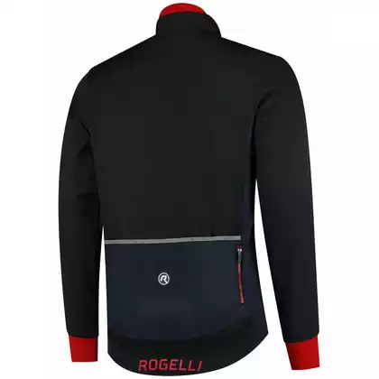 ROGELLI CONTENTO 2.0  ľahká zimná cyklistická bunda, tmavomodrá, čierna a červená