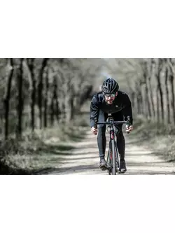 ROGELLI WADDED pánska prešívaná zimná cyklistická  bunda, čierna