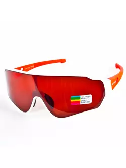 Rockbros 10162 Polarizované okuliare na športové bicykle, biele a červené
