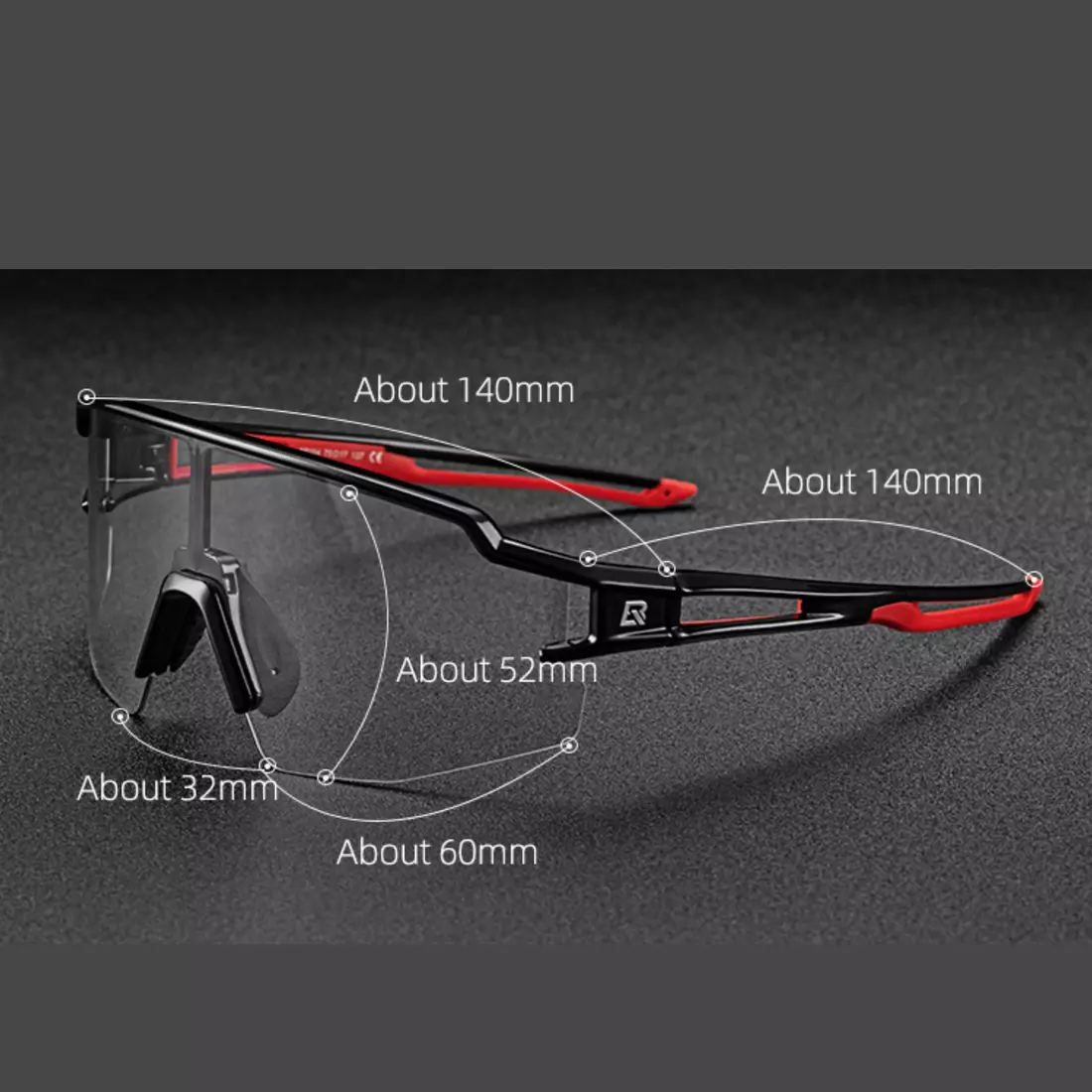Rockbros 10171 Polarizované cyklistické / športové okuliare, čierne a sivé