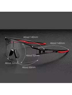 Rockbros 10173 cyklistické / športové okuliare s fotochromatickou úpravou čierna